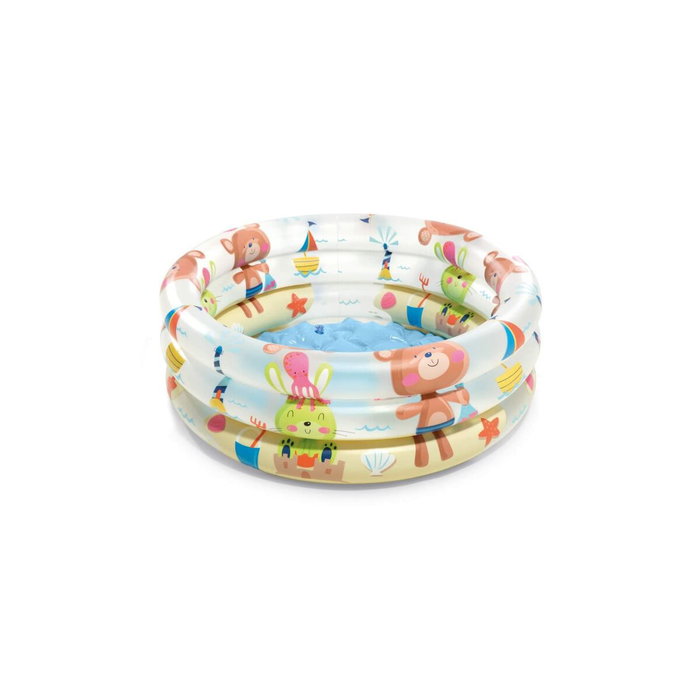Intex Piscina hinchable 3 aros Animales con suelo hinchable