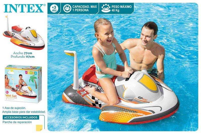 Intex Figura Hinchable Moto Wave Rider 117x77 cm para Niños +3 Años