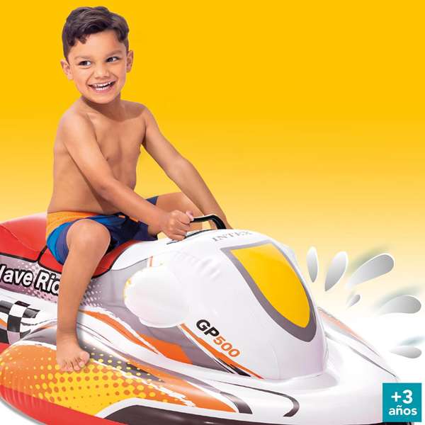 Intex Figura Hinchable Moto Wave Rider 117x77 cm para Niños +3 Años