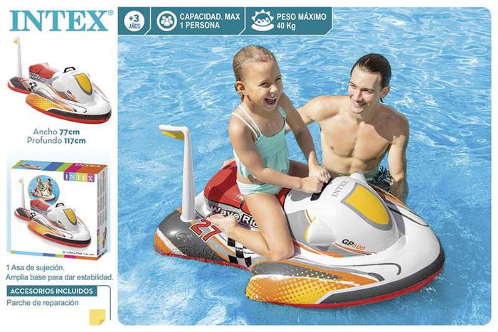 Intex Figura Hinchable Moto Wave Rider 117x77 cm para Niños +3 Años