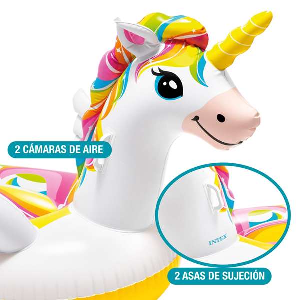 Intex Figura Hinchable Unicornio 198x140x97 cm (+ 3 Años)