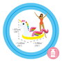 Intex Unicornio Flotante Hinchable 57561 para Piscina y Playa - 201 cm x 140 cm x 97 cm, con 2 Cámaras de Aire y 2 Asas de Sujeción
