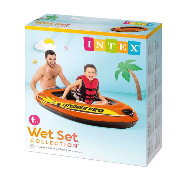 Intex Barca Hinchable Explorer Pro 50 137x85x23 cm para + 6 Años Intex Barca Hinchable Explorer Pro 50 137x85x23 cm para + 6 Años