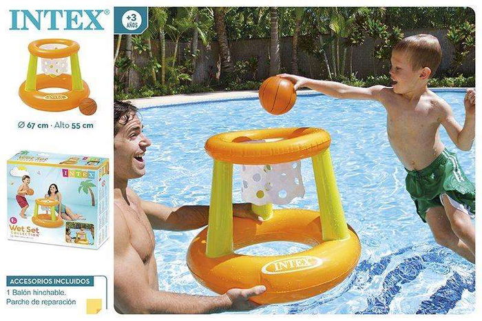 Intex Juego Hinchable Baloncesto 67x55 cm con Pelota para Niños a Partir de 3 Años Intex Juego Hinchable Baloncesto 67x55 cm con Pelota para Niños a Partir de 3 Años