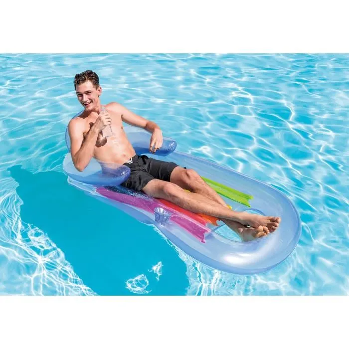 Intex Colchoneta Sillón para Bronceado 160x85 cm con Portavasos