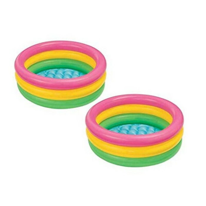 Intex Piscina Hinchable Sunset de 3 Aros con Suelo Hinchable