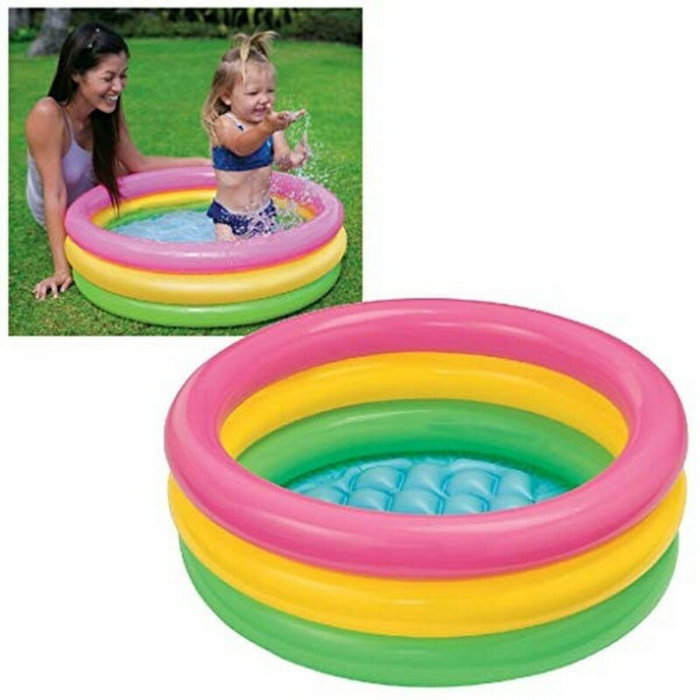 Intex Piscina Hinchable Sunset de 3 Aros con Suelo Hinchable