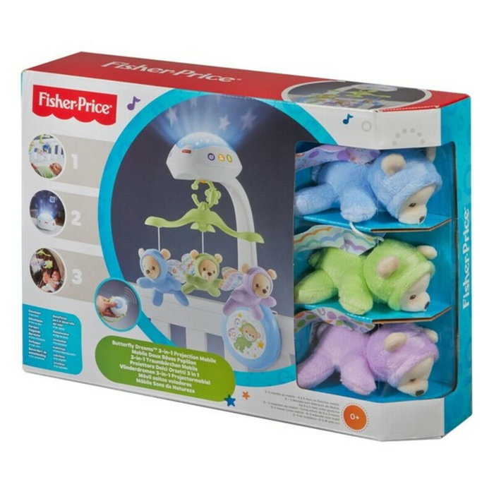Fisher-Price Móvil Musical Ositos Voladores 3 en 1 con Luz y Sonido Fisher-Price Móvil Musical Ositos Voladores 3 en 1 con Luz y Sonido