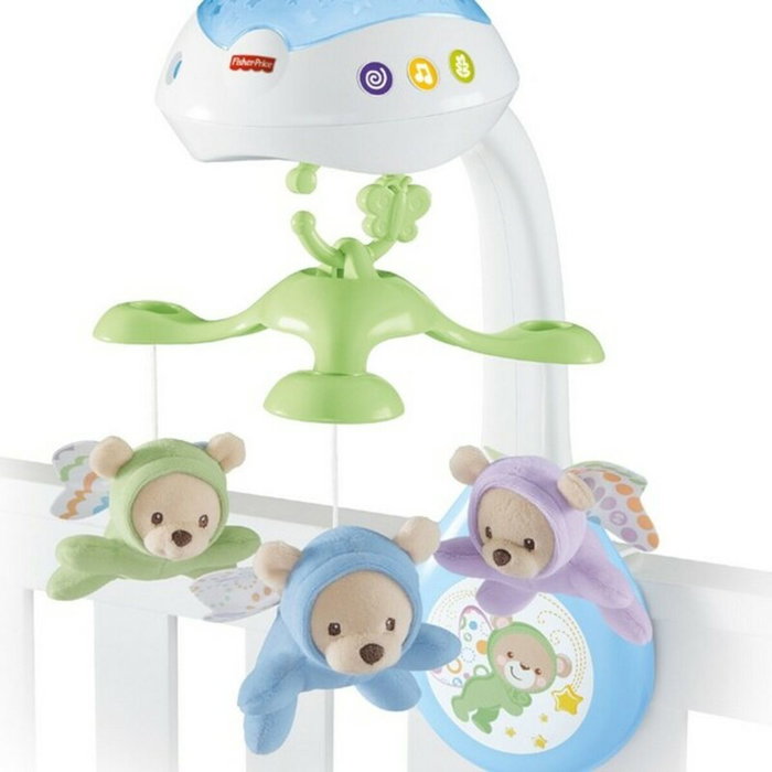 Fisher-Price Móvil Musical Ositos Voladores 3 en 1 con Luz y Sonido Fisher-Price Móvil Musical Ositos Voladores 3 en 1 con Luz y Sonido