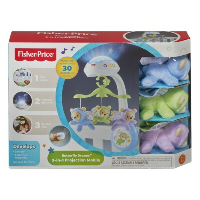 Fisher-Price Móvil Musical Ositos Voladores 3 en 1 con Luz y Sonido Fisher-Price Móvil Musical Ositos Voladores 3 en 1 con Luz y Sonido