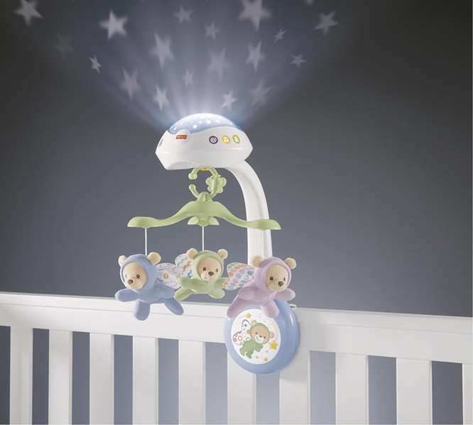 Fisher-Price Móvil Musical Ositos Voladores con Luz y Sonido para Bebés Fisher-Price Móvil Musical Ositos Voladores con Luz y Sonido para Bebés