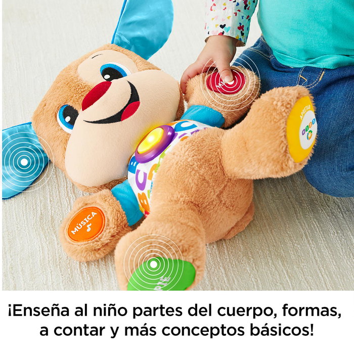 Fisher-Price Perrito Primeros Descubrimientos FPM53 Juguete Educativo Infantil +6 Meses Inglés Francés Alemán Portugués Español