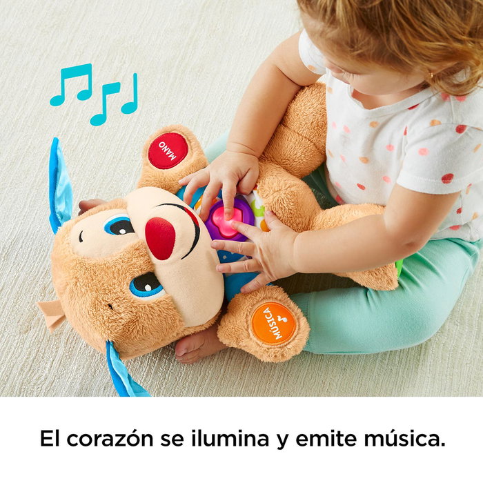 Fisher-Price Perrito Primeros Descubrimientos FPM53 Juguete Educativo Infantil +6 Meses Inglés Francés Alemán Portugués Español