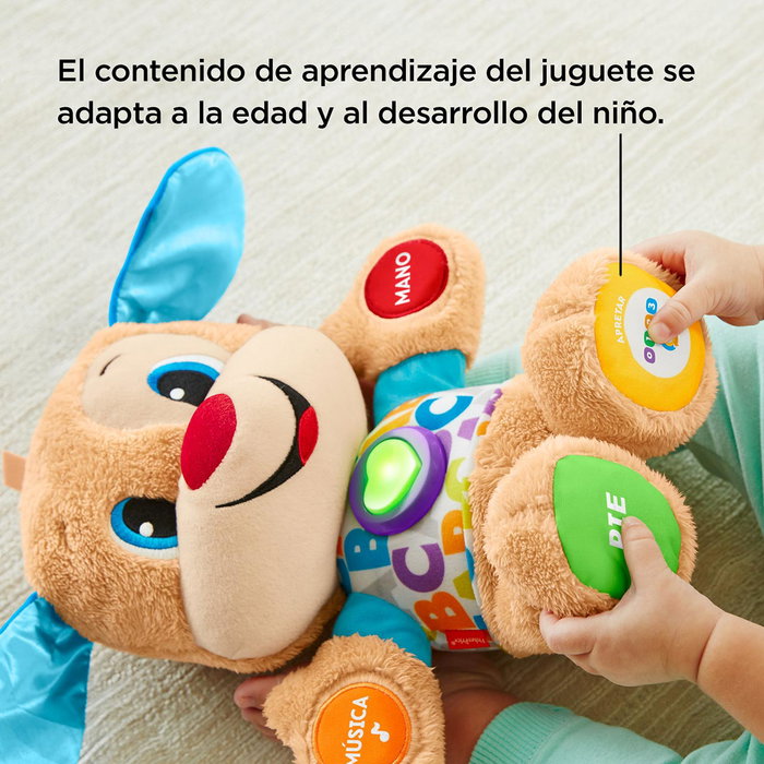 Fisher-Price Perrito Primeros Descubrimientos FPM53 Juguete Educativo Infantil +6 Meses Inglés Francés Alemán Portugués Español