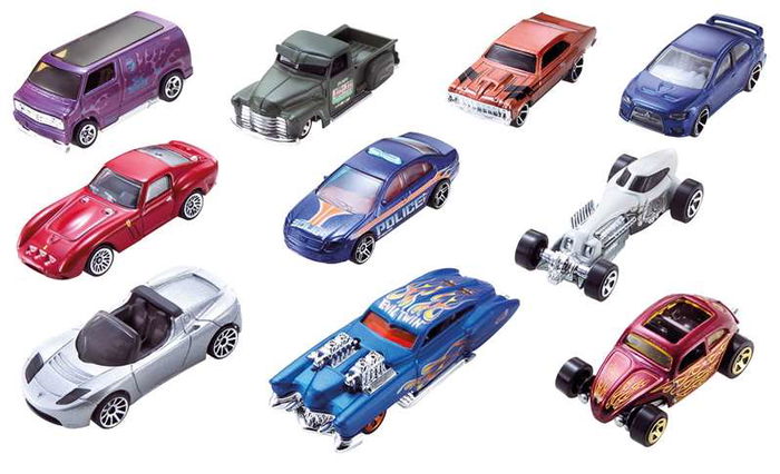 Mattel Coche Hot Wheels Pack 10 Unidades - Modelos Surtidos