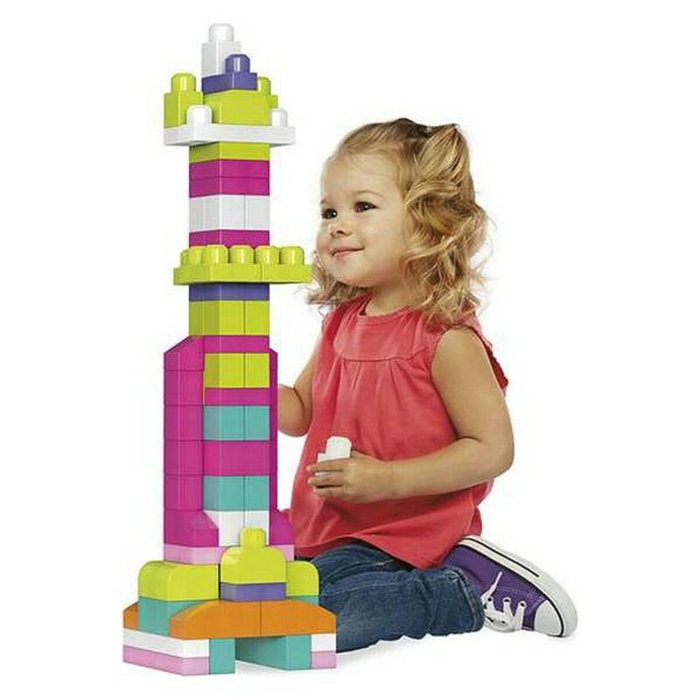 Mega Bloks Bolsa de Construcción de 60 Piezas Rosa