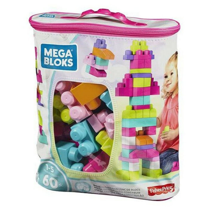 Mega Bloks Bolsa de Construcción de 60 Piezas Rosa
