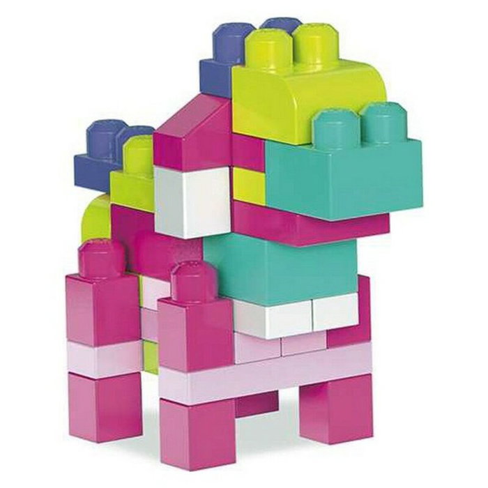 Mega Bloks Bolsa de Construcción de 60 Piezas Rosa
