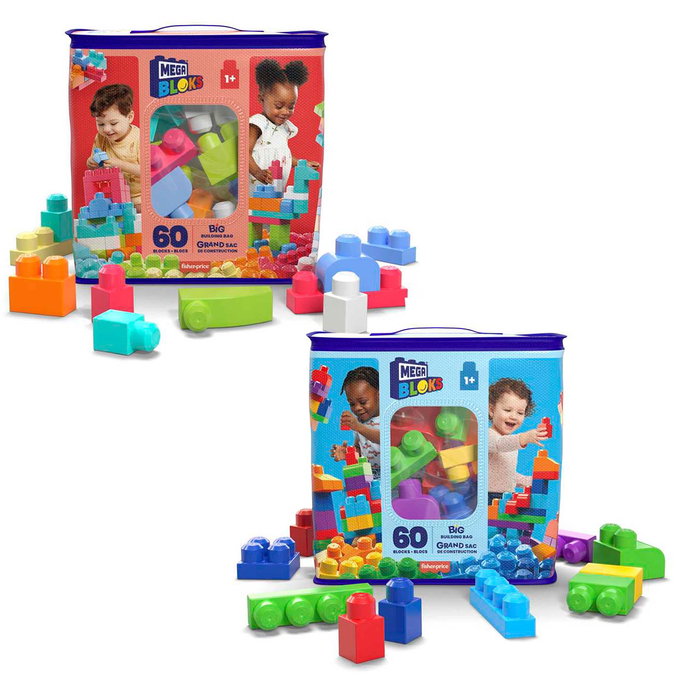 Mega Bloks Bolsa de Construcción de 60 Piezas Azul Mega Bloks Bolsa de Construcción de 60 Piezas Azul