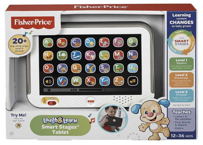 Fisher Price Mi Primera Tablet canta, habla y emite música para bebés de 7 meses a 3 años