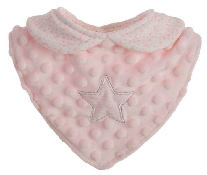 Creaciones Llopis Babero Sweet Estrellitas Rosa 20 Cm Edad Mínima Recomendada 3 Años