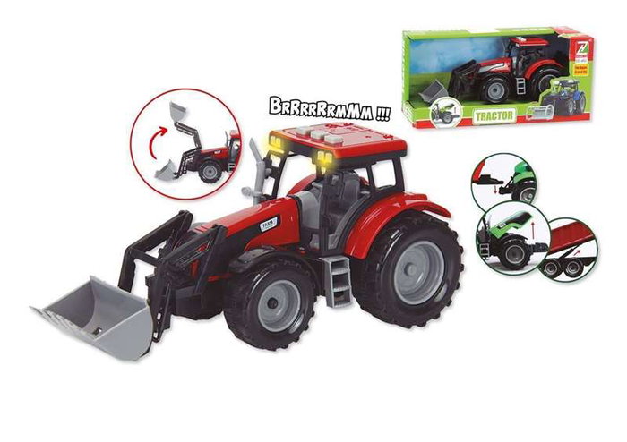 Tractor friccion con luz y sonidos, escala 1:32, 14x29x11cm - modelos surtidos Tractor friccion con luz y sonidos, escala 1:32, 14x29x11cm - modelos surtidos