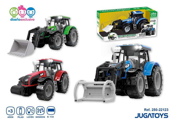 Tractor friccion con luz y sonidos, escala 1:32, 14x29x11cm - modelos surtidos Tractor friccion con luz y sonidos, escala 1:32, 14x29x11cm - modelos surtidos