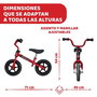 Chicco Bicicleta sin pedales Bullet roja 10 pulgadas perfecta para adquirir el equilibrio