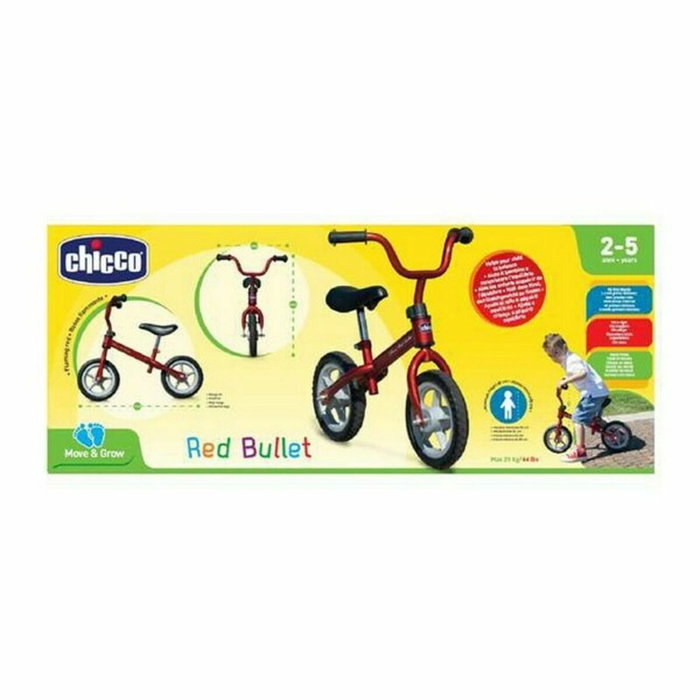 Chicco Bicicleta sin pedales Bullet Roja de 10 pulgadas Chicco Bicicleta sin pedales Bullet Roja de 10 pulgadas