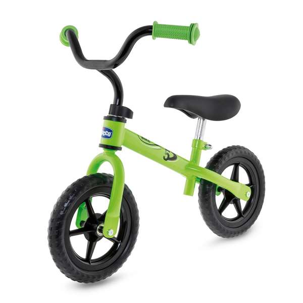 Chicco Bicicleta sin Pedales S Bullet Verde 10 Pulgadas para Niños de 2 a 5 Años Ideal para el Equilibrio