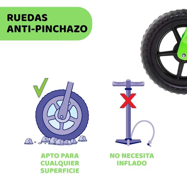 Chicco Bicicleta sin Pedales S Bullet Verde 10 Pulgadas para Niños de 2 a 5 Años Ideal para el Equilibrio