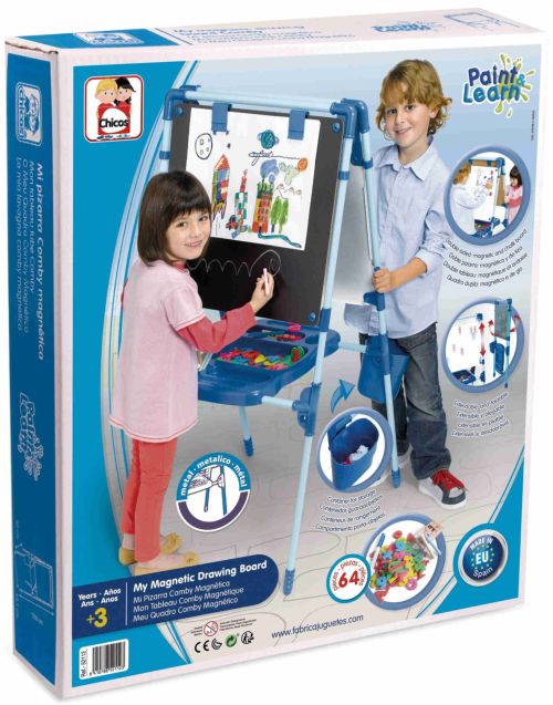 Chicos Mi Pizarra Comby Magnética 2 en 1 con 64 piezas
