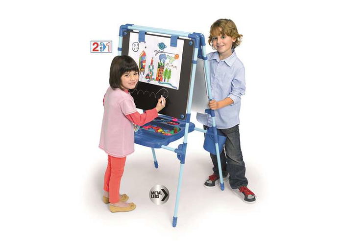 Chicos Pizarra 2 en 1 Magnética y para Tizas 63x60x120 cm Incluye 64 Piezas Chicos Pizarra 2 en 1 Magnética y para Tizas 63x60x120 cm Incluye 64 Piezas