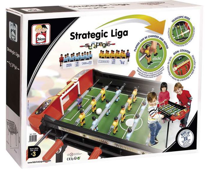 Chicos Futbolín Strategic Liga 79x66x68 cm con Jugadores Intercambiables