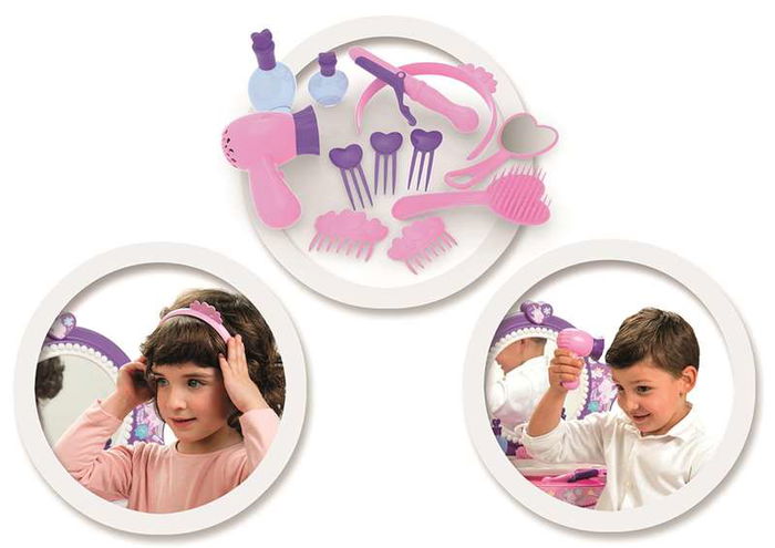 Chicos Tocador Topstar con Taburete 51x56x85 cm Incluye 12 Accesorios Chicos Tocador Topstar con Taburete 51x56x85 cm Incluye 12 Accesorios