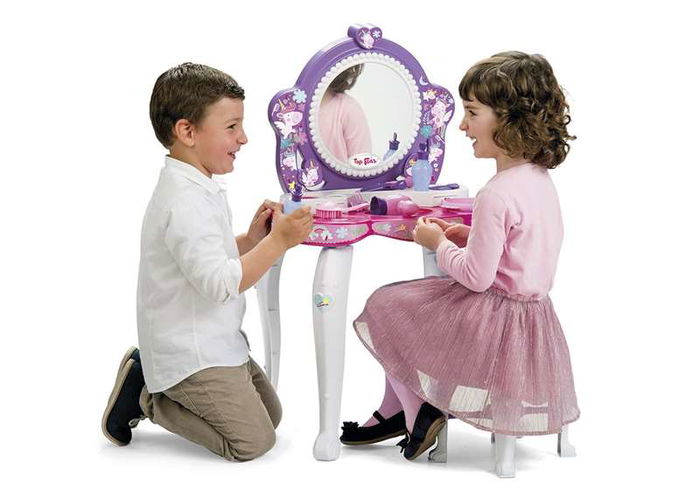 Chicos Tocador Topstar con Taburete 51x56x85 cm Incluye 12 Accesorios Chicos Tocador Topstar con Taburete 51x56x85 cm Incluye 12 Accesorios