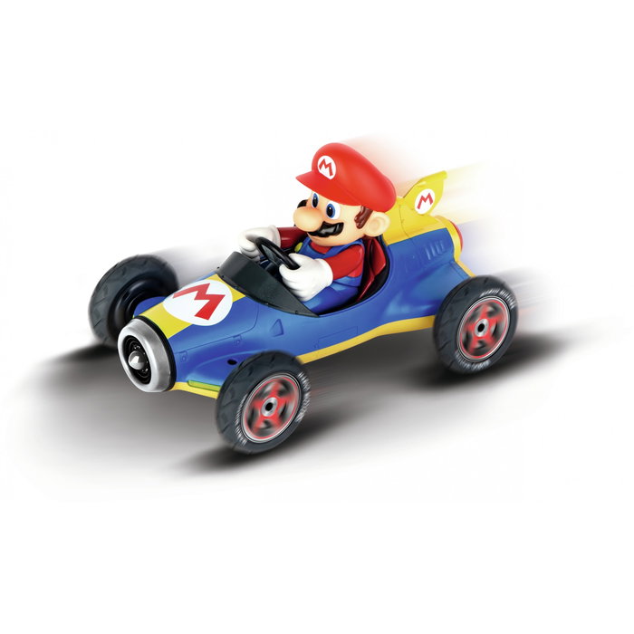 CARRERA Mario Kart Mach 8 Mario - Coche de Carreras Control Remoto Azul y Amarillo