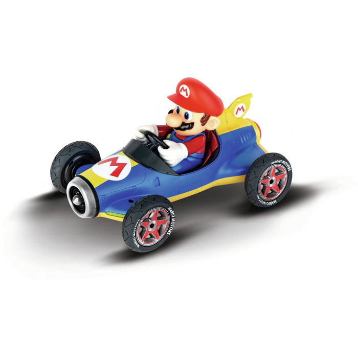 CARRERA Mario Kart Mach 8 Mario - Coche de Carreras Control Remoto Azul y Amarillo