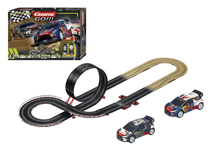 Carrera Circuito Super Rally 4.9 Metros con 2 Coches Citroën DS3 WRC Idioma Español
