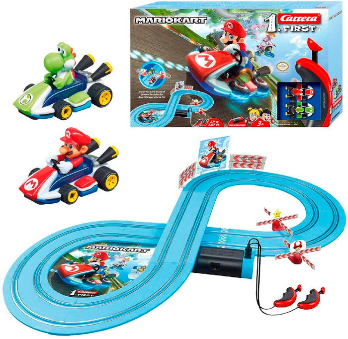 Carrera FIRST Nintendo Mario Kart, Pista de 2,4 m con Mario y Yoshi