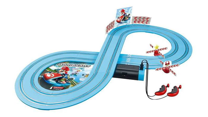 Carrera Pista de Carreras Nintendo Mario Kart con 2 Coches (Mario y Yoshi) 2,4 Metros