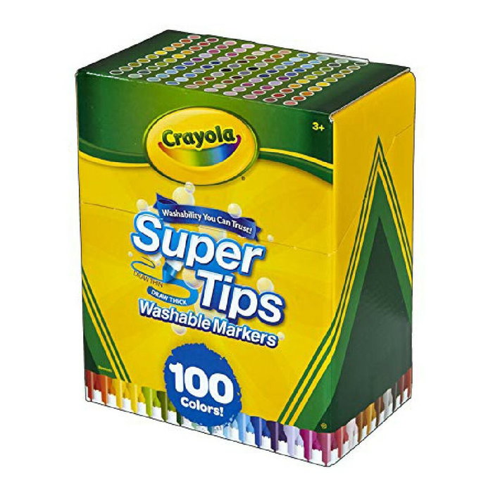 Crayola Rotuladores Súper Punta Lavables de 100 unidades