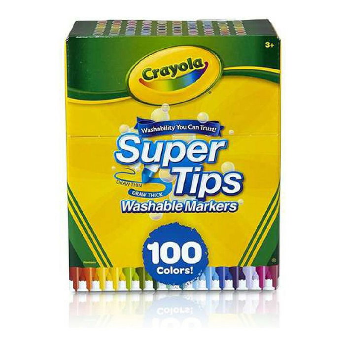 Crayola Rotuladores Súper Punta Lavables de 100 unidades