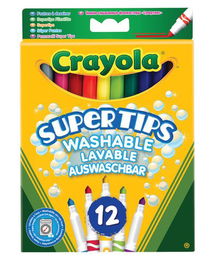 Rotulador Fibra Crayola Lavable Super Punta Caja De 12