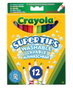 CRAYOLA Rotuladores Super Punta Lavables de 12 unidades