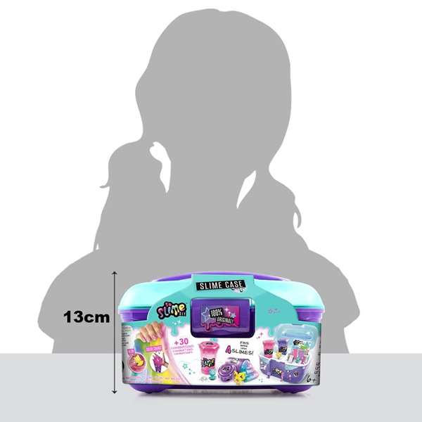 Canal Toys Maletín Slime Kit para Crear Slime, con 4 Slimes en Polvo, Decoraciones, Purpurina y Accesorios, Juguete Manualidades para Niños 3+ Años
