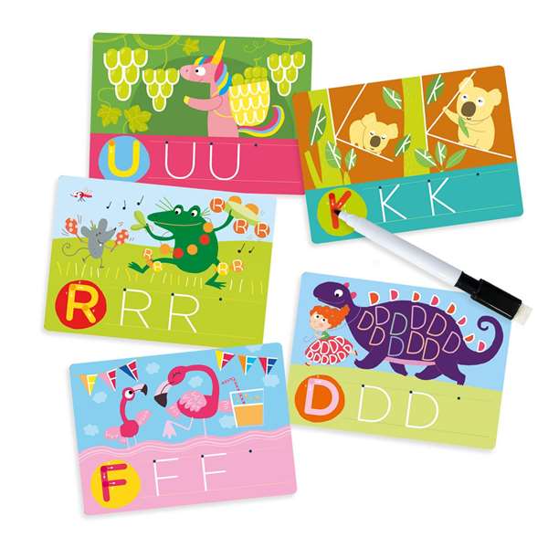 Diset Juego Educativo Yo Aprendo Las Letras, Juego Educativo para Niños +5 Años con Láminas Borrables y Rotulador