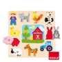 Goula Puzzle Siluetas Granja 12 Piezas de Madera