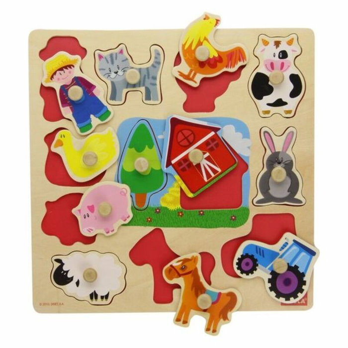 Goula Puzzle Siluetas Granja 12 Piezas de Madera Goula Puzzle Siluetas Granja 12 Piezas de Madera