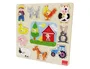 Goula Puzzle de Madera Siluetas de la Granja 12 Piezas